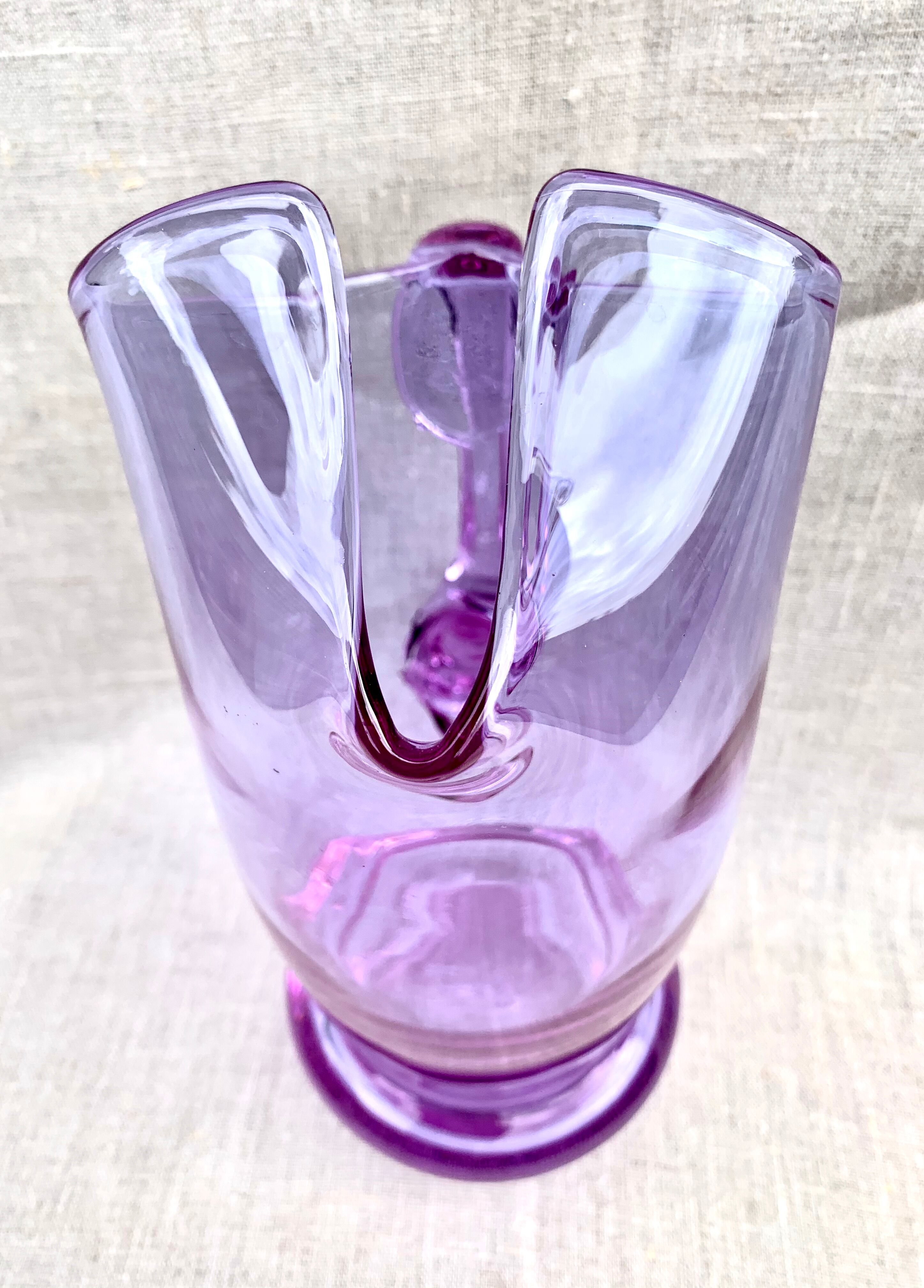 Vintage purple glass pitcher