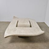 Coffee table in travertin 1980