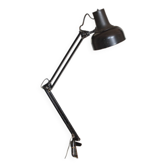 Black articulated workshop lamp