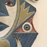 Painted terracotta wall mask