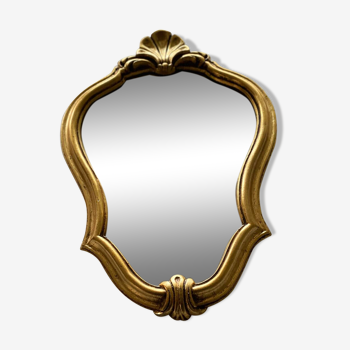 Miroir coquille en bois doré style Louis XV