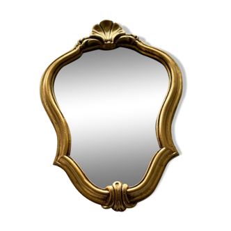 Louis XV style gilded wood shell mirror