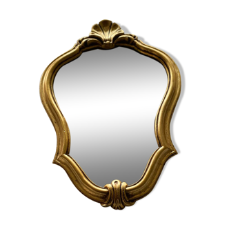 Miroir coquille en bois doré style Louis XV