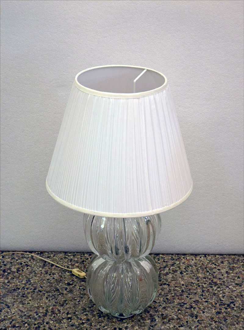 Lampe de table en verre soufflé de Murano, années 1970