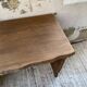 Brutalist desk in elm, signed Aranjou.