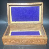 Carved wooden box