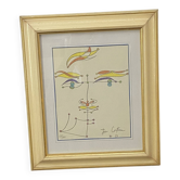 Jean Cocteau, lithograph