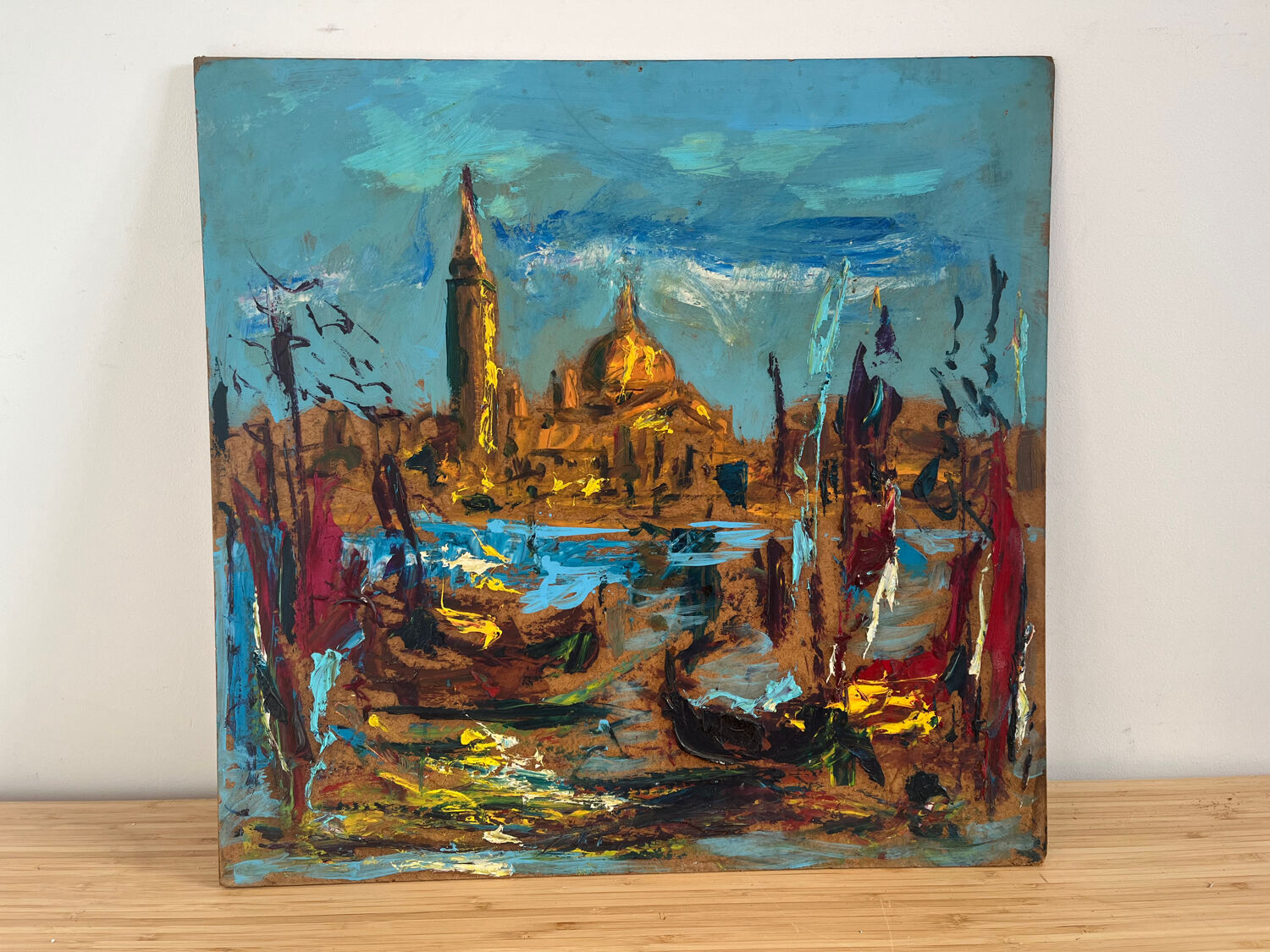 Venice, knife technique on panel
