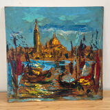 Venice, knife technique on panel