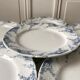 set of 6 flat plates in Iron Earth K&G Lunéville model "Angèle" late 19th century