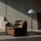 Vintage Swedish Chrome & White Acrylic Floor Lamp from Nybro Armaturfabrik