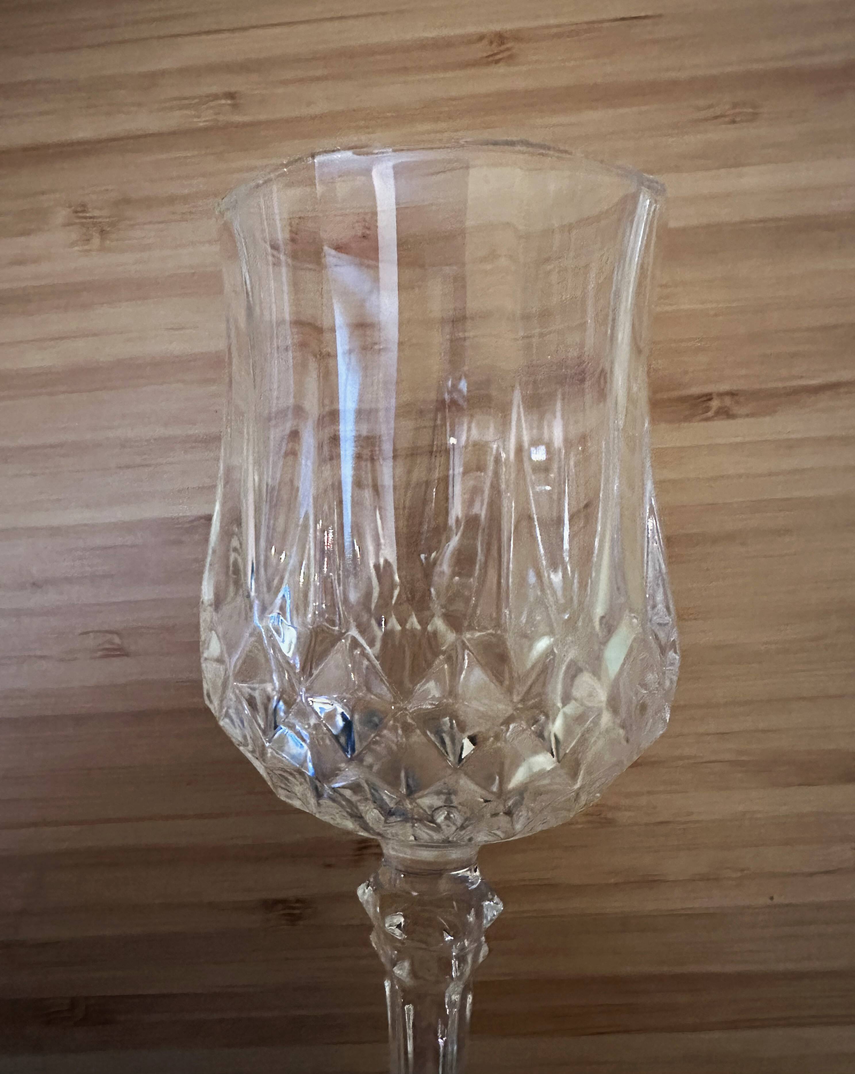 12 small glasses 12 cl "Lonchamp" Cristal d'Arques Vintage