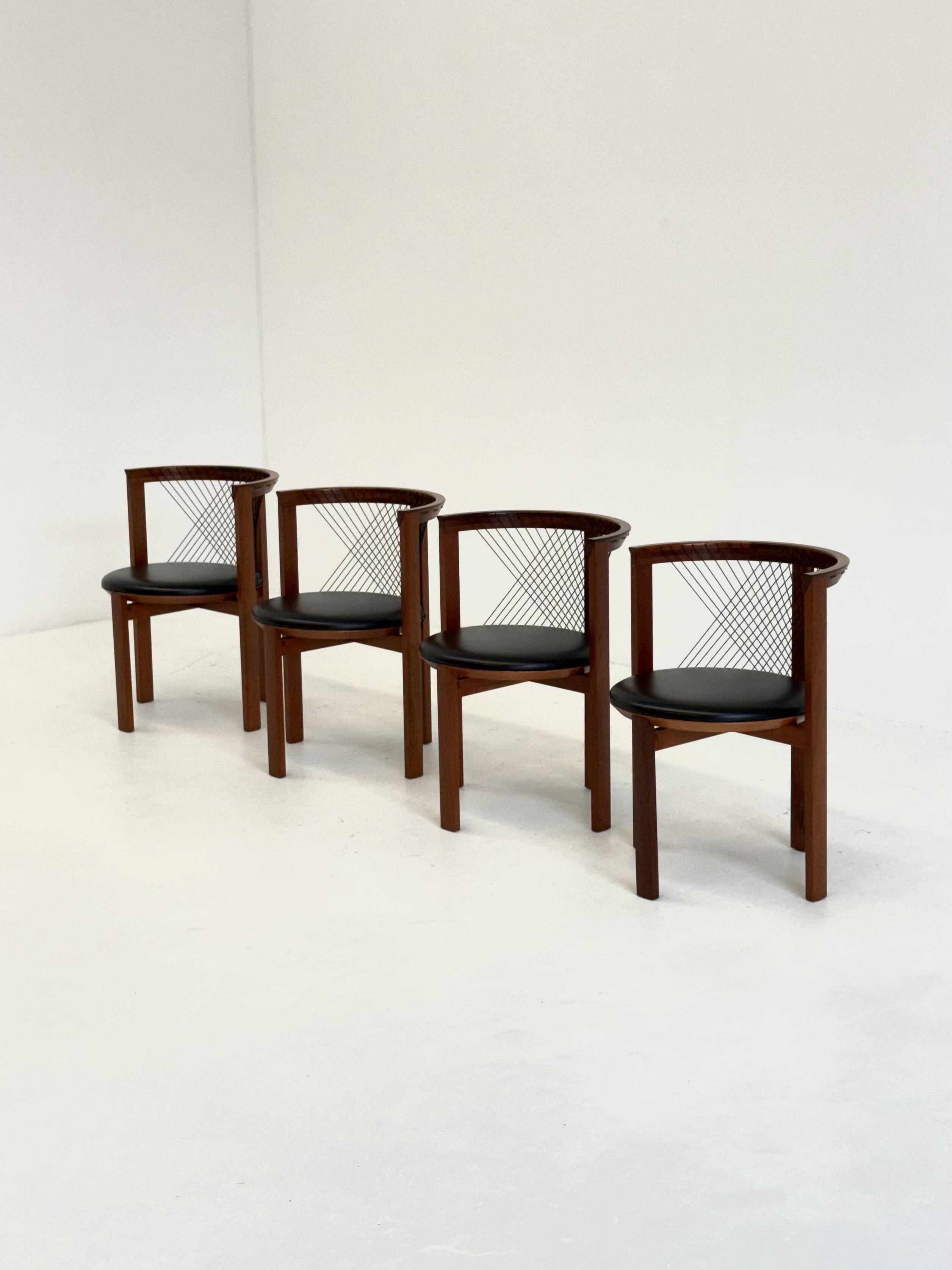 Set of Tranekær String chairs by Niels Jørgen Haugesen