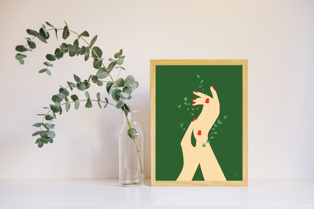 Liberty hands - format A4, 21x29.7cm illustration