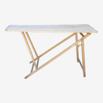 Folding wooden console, ironing board