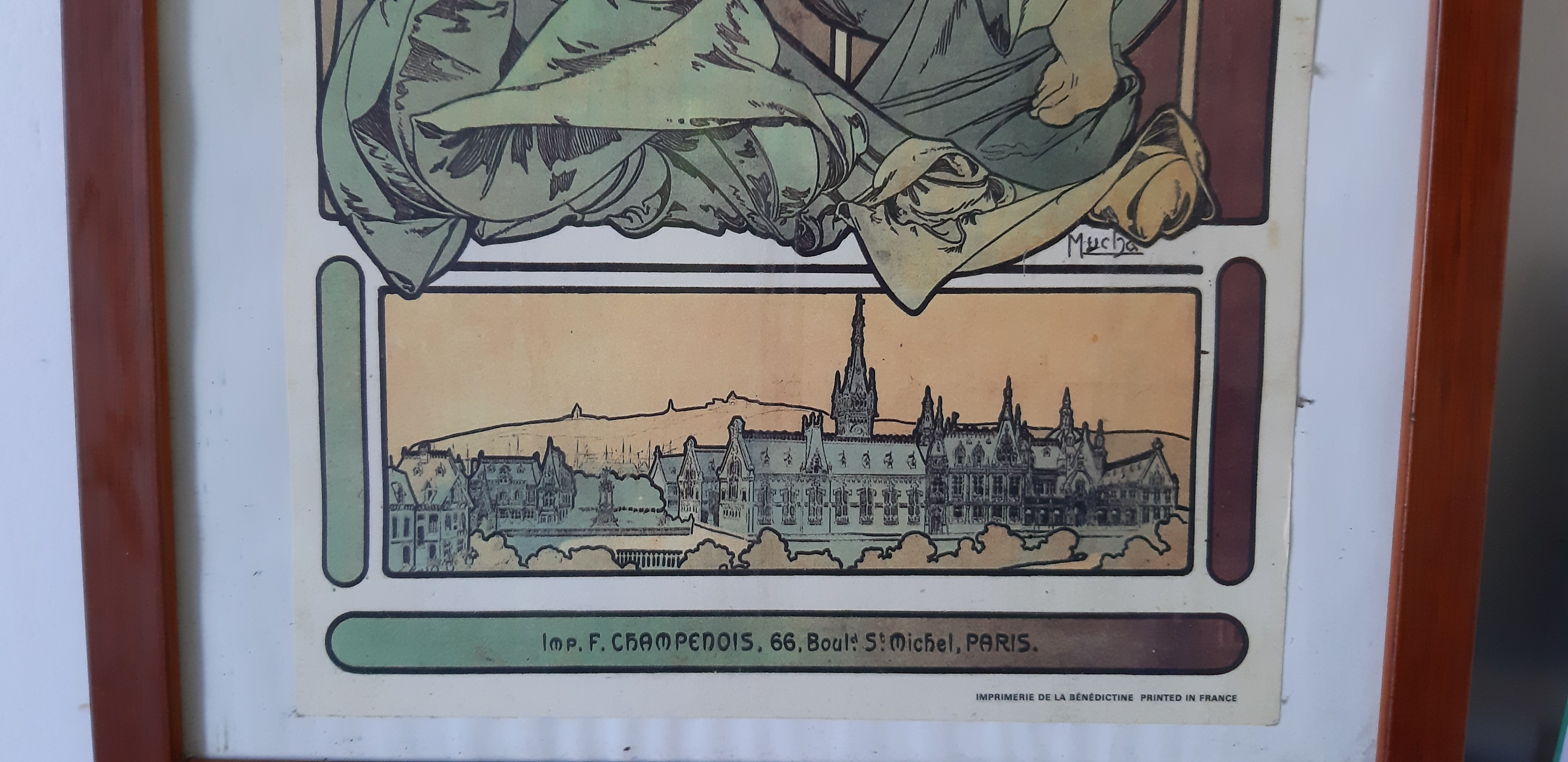 Benedictine advertising poster " Mucha "