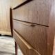 Vintage Danish teak commode with beautiful handles.