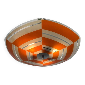Pendentif en verre de design du milieu du siècle par Napako, Tchécoslovaquie, années 1970.