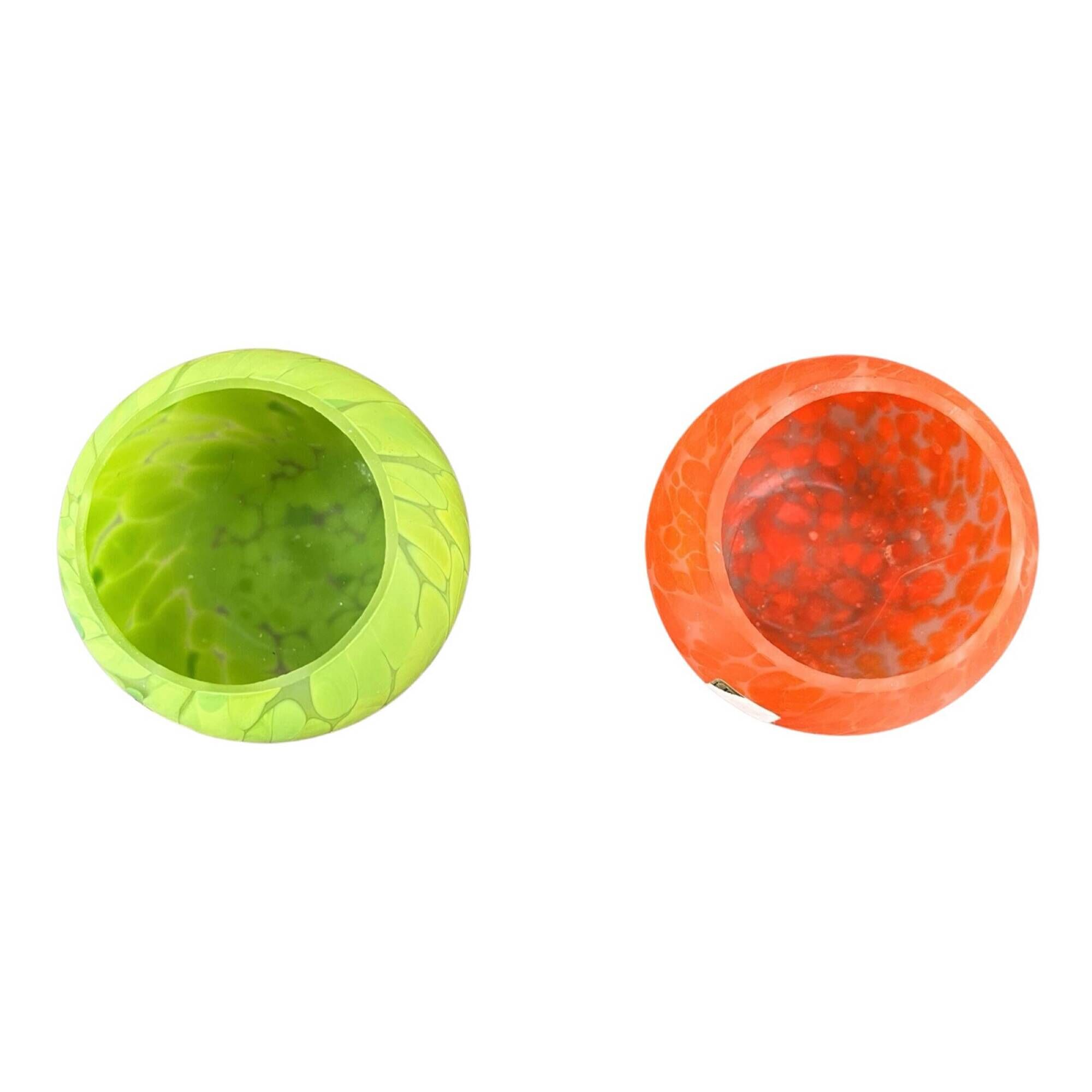 Pair of glass tealight holders, La Vida, 1980s.