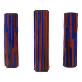 Pottery Mosaic Vases by W. Zimmermann for Ritter set of 3