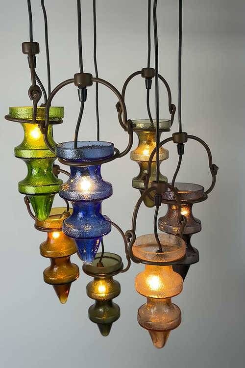 Brutalist stalactite chandelier by Nanny Still for Massive Belgium, 1960s