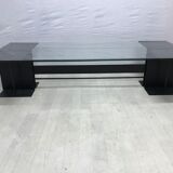 Table basse acier et verre