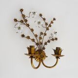 Magnificent vintage Italian wall light with Swarovski crystal, 1970s