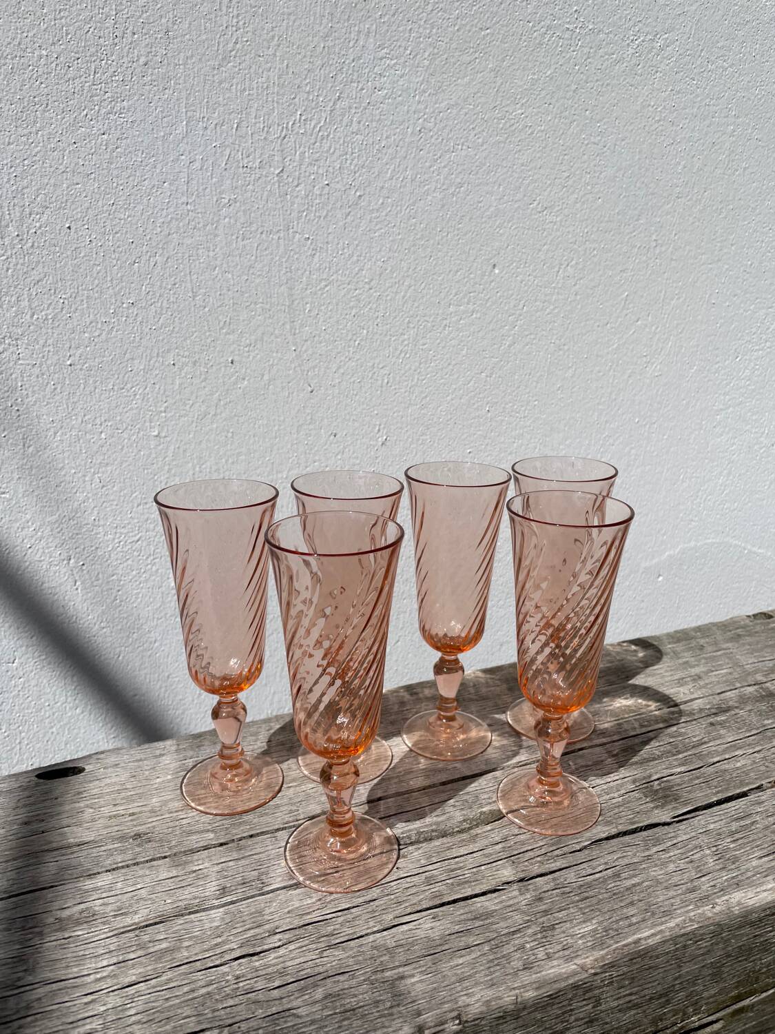 6 Rosaline champagne flutes