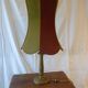 Lampe en bronze et velours 70 cm