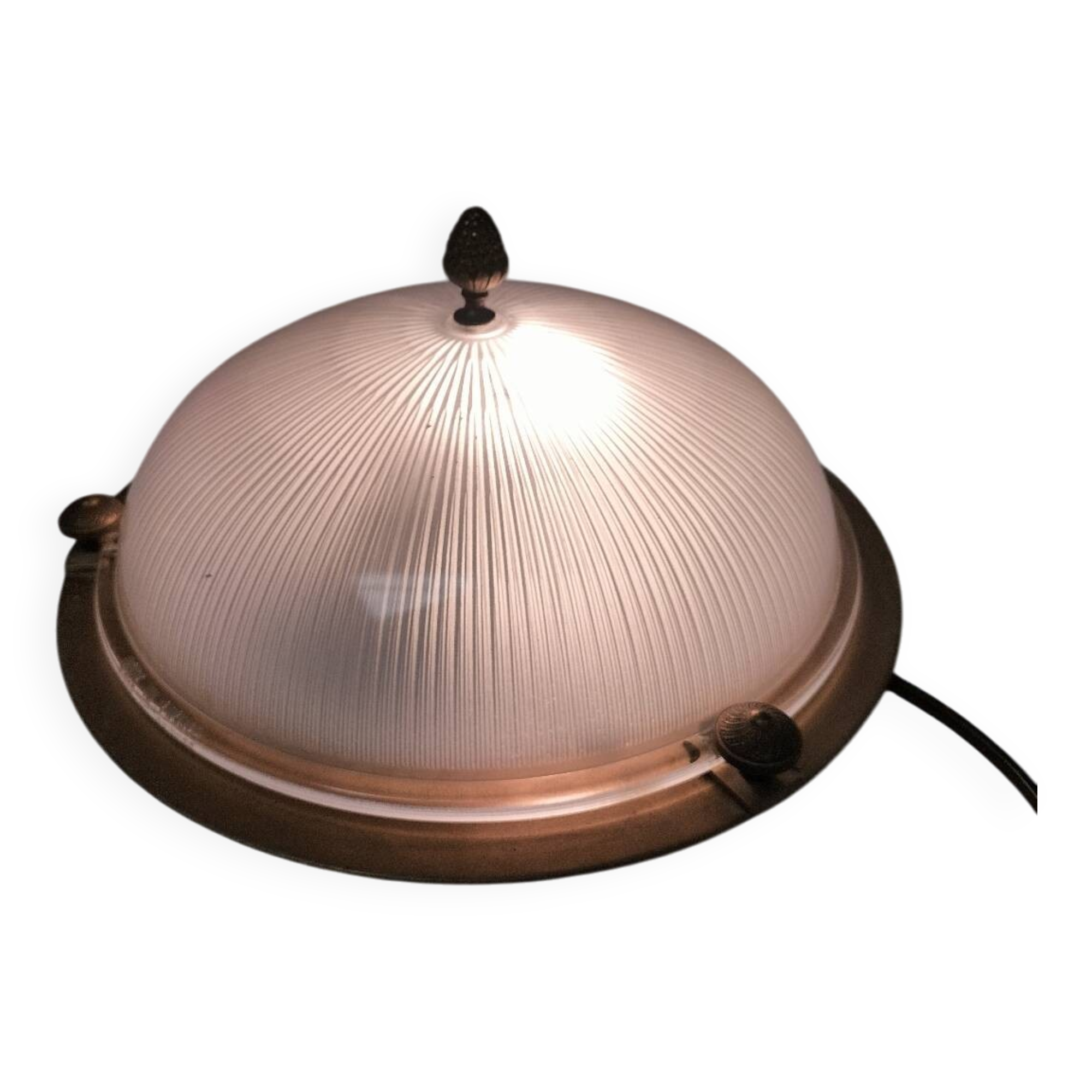 Holophane glass ceiling light