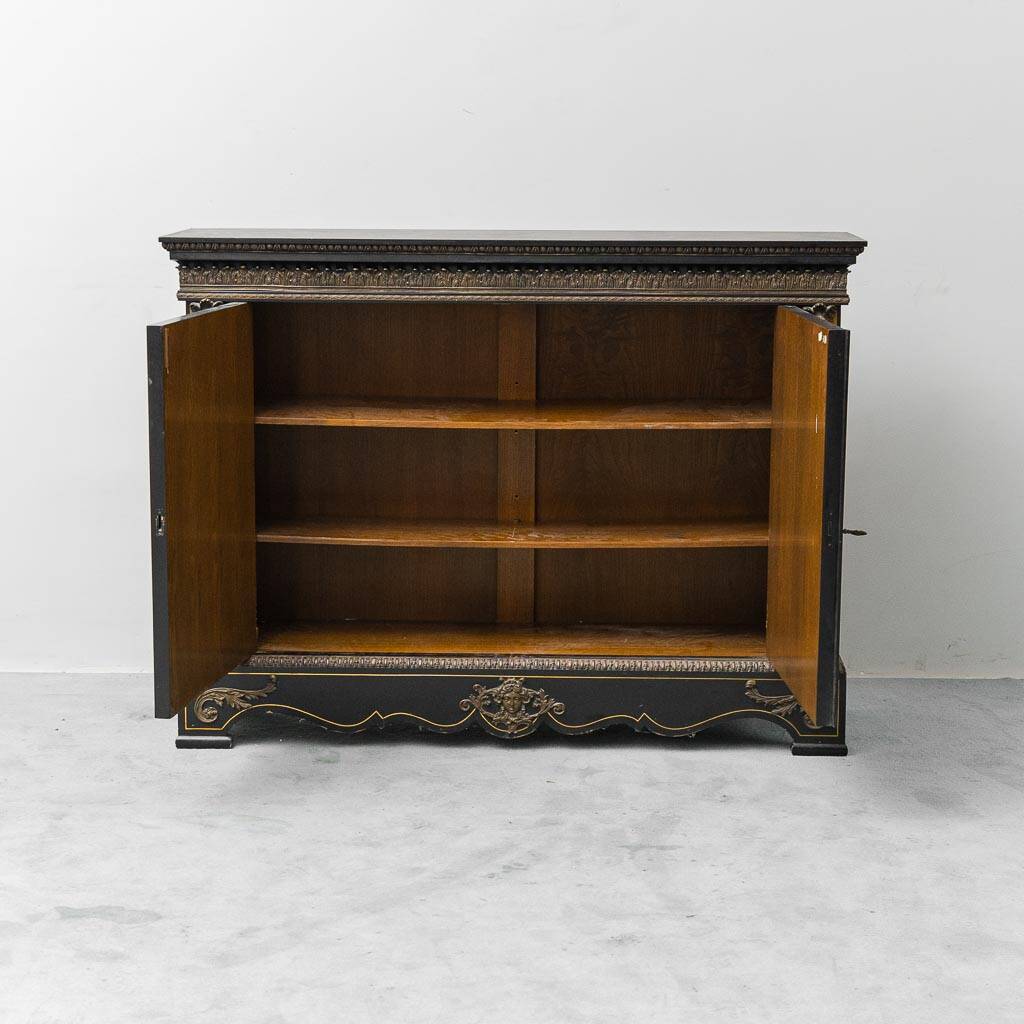 Boulle sideboard vintage French Renaissance style hand-painted 19th century