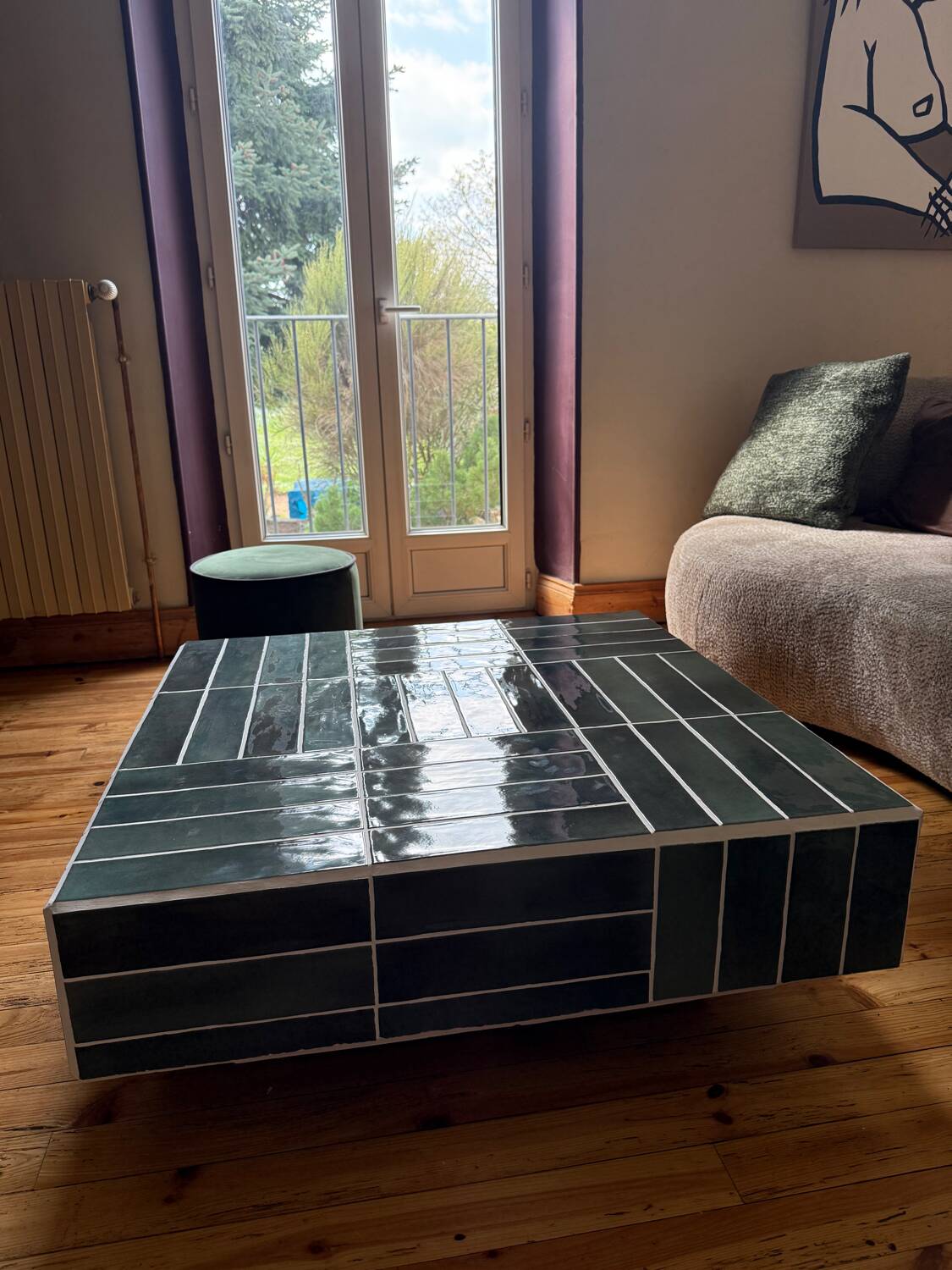 Table basse carrelée intérieur/extérieure