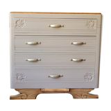 Art Deco chest of drawers with moustache encroachment