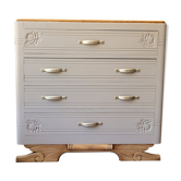 Art Deco chest of drawers with moustache encroachment