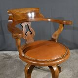 Fauteuil Pivotant en Noyer, époque Victorienne, Angleterre – 2ème partie XIXe