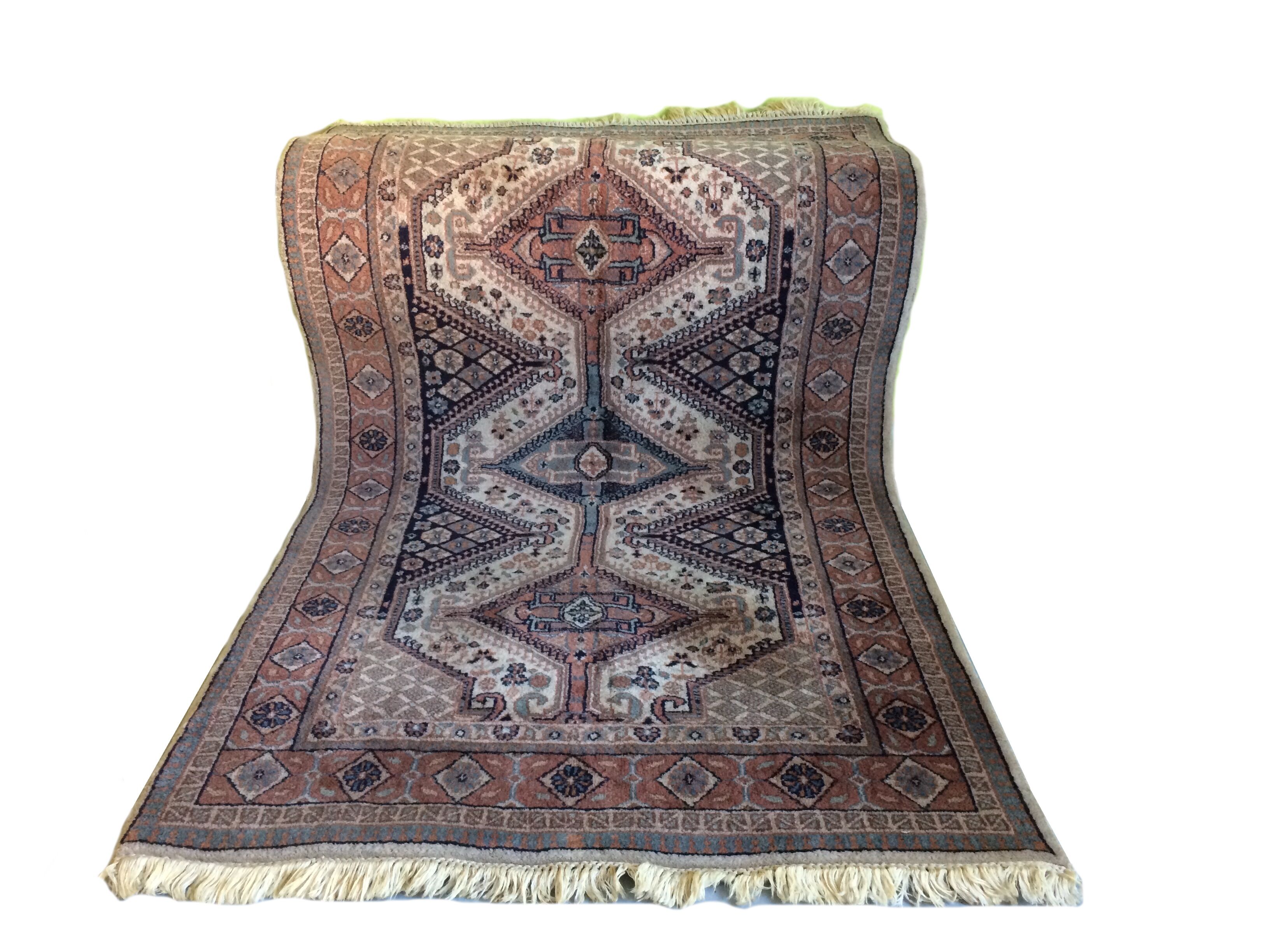 Vintage Hand knotted Rug 100% wool