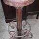 Tabouret d’atelier ancien bois et fer forgé – H 82 cm