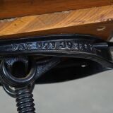 Antique late 19th century English office chair with reclining backrest and height adjustable