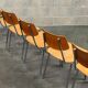 Lot de 22 chaises d'école tchèque " Kovonax" chrome et bois 1950