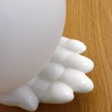 Vintage wall lamp with outstretched hand & opaline globe