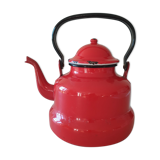Vintage enamelled sheet metal kettle