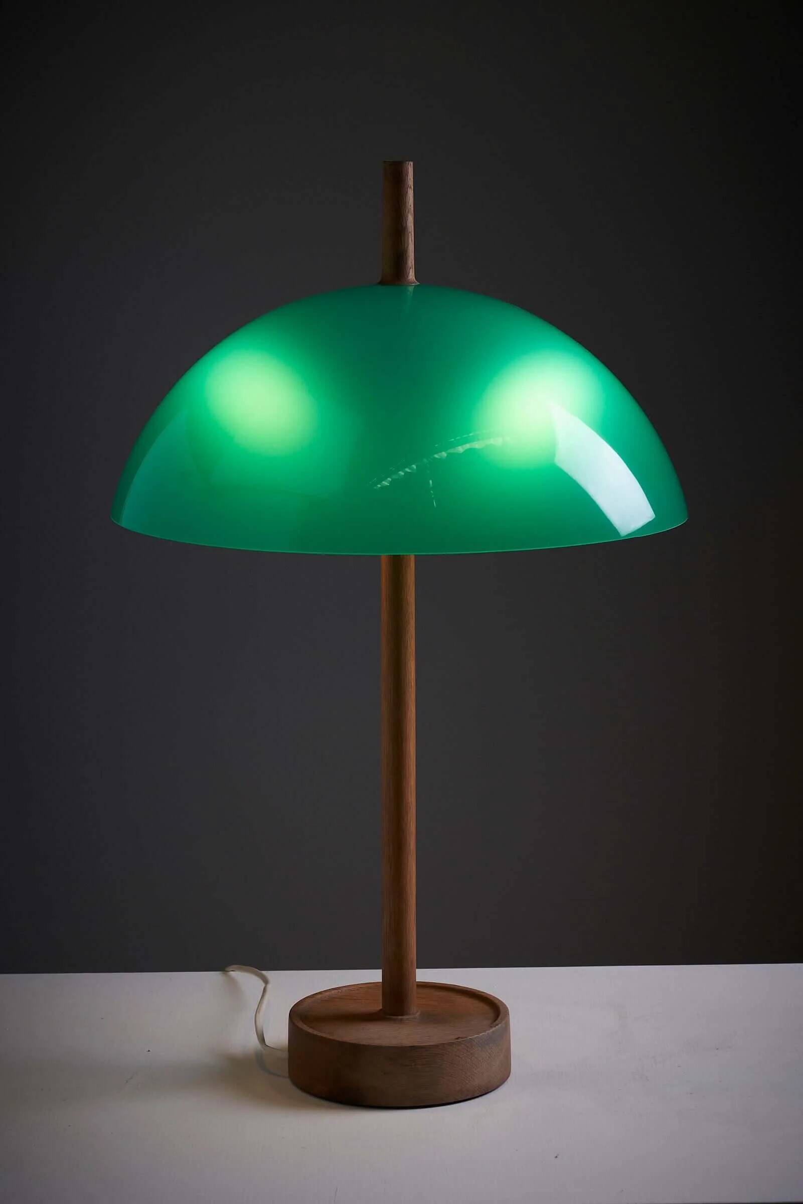 Oak Table Lamp model no. 1103 by Luxus