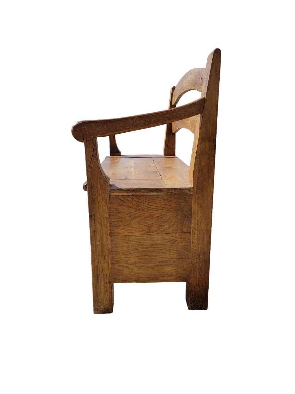 Blonde wooden chest bench