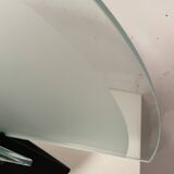 Postmodern geometric glass and metal lamp, large model, 1980