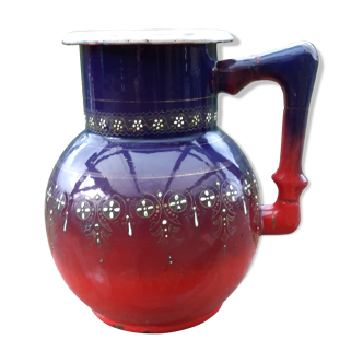 Early 20th century enamelled sheet metal jug
