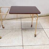 60s record player side table with wheels