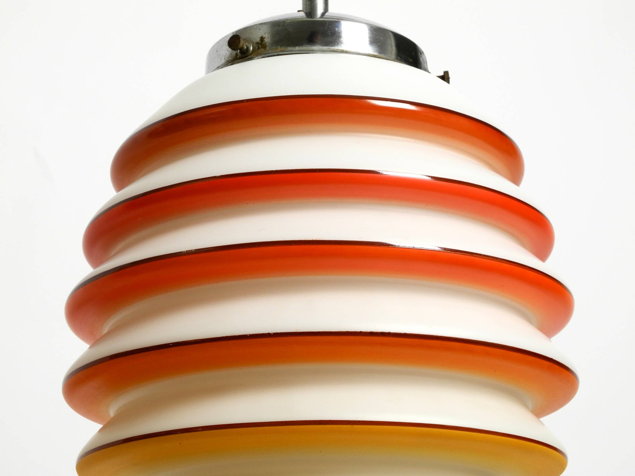 Beautiful rare original glass ceiling lamp from the 1930s