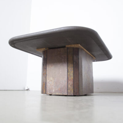 Brown Paul Kingma concrete coffee table