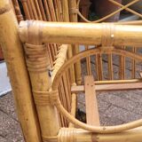 Lit enfant rotin 60's