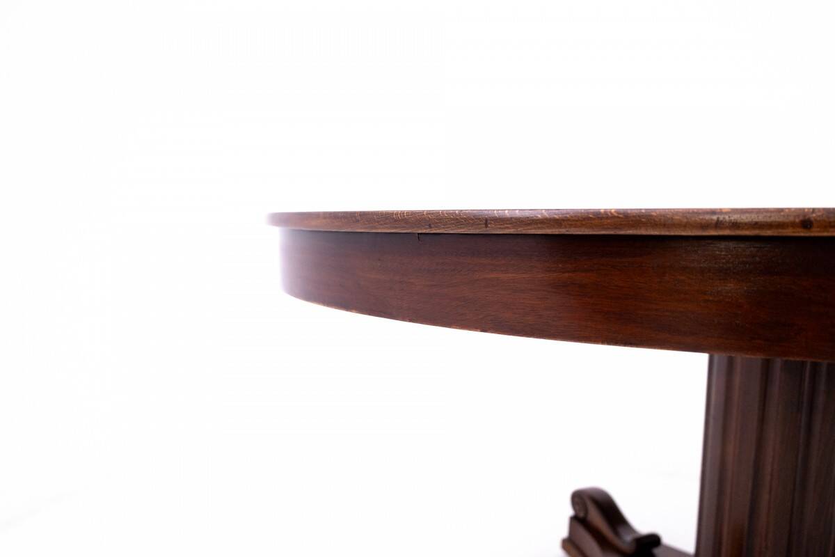 Mahogany table - bench, Northern Europe, around 1900. After renovation.
